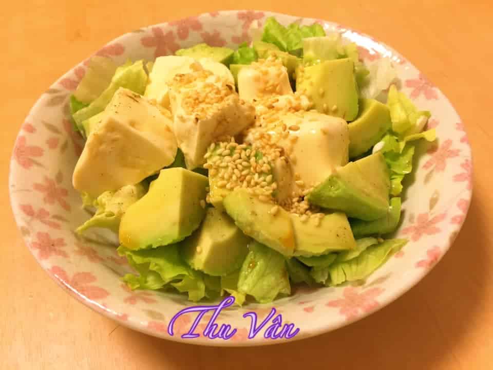 salad bo dau phu2 - Cách làm salad bơ đậu phụ sốt muối chanh thơm ngon, mới lạ