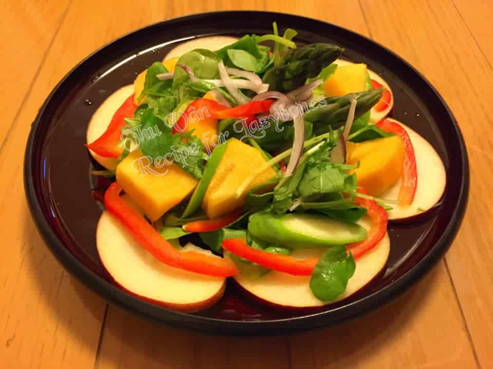 salad trai hong tao tay - Cách làm salad trái hồng táo tây thơm ngon, thanh mát mà đơn giản